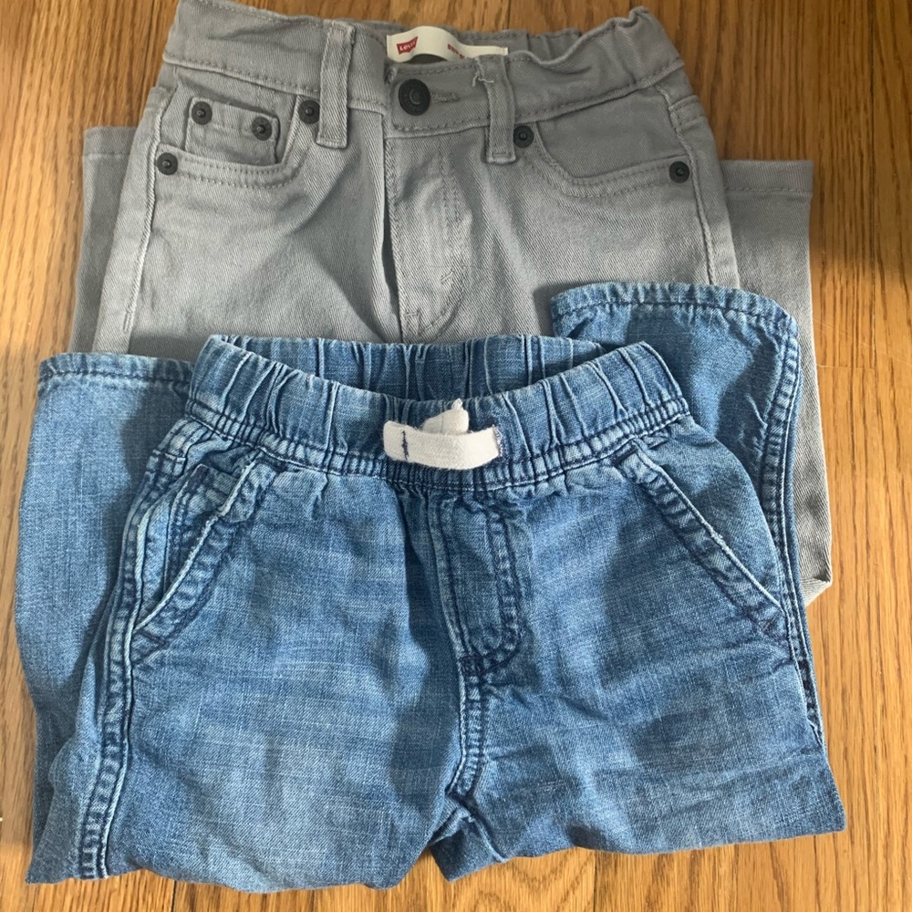 18-24 months GAP and Levi’s jeans